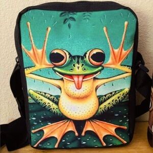 🐸 Sassy Tree Frog Satchel Mini Backpack Messenger Bag #PRS109
